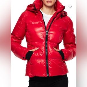 Saks Fifth Avenue Red Puffer Jacket